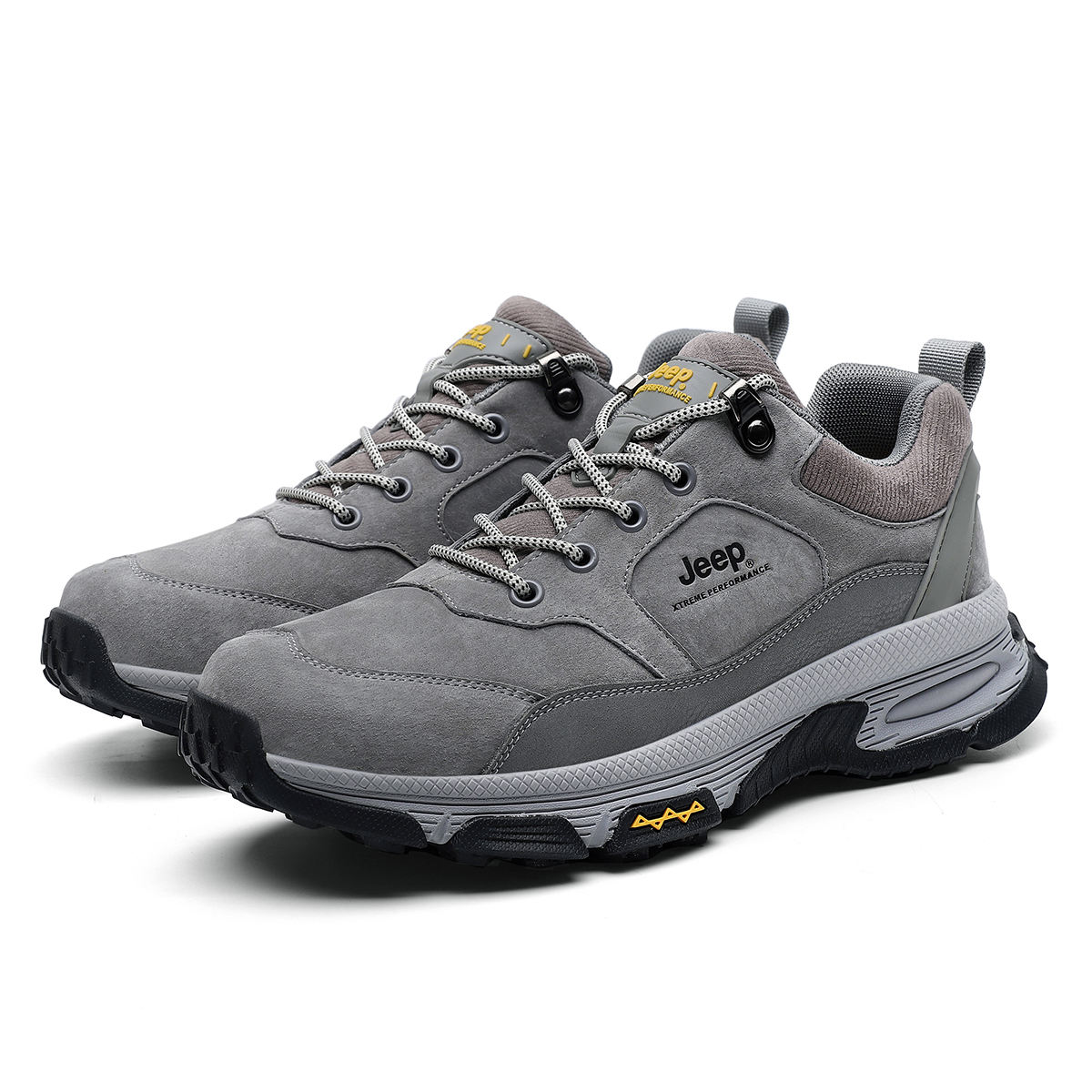 Jeep Textile, Synthetic Leather Comfortable Low top Outdoor Shoes Men’s Gray
