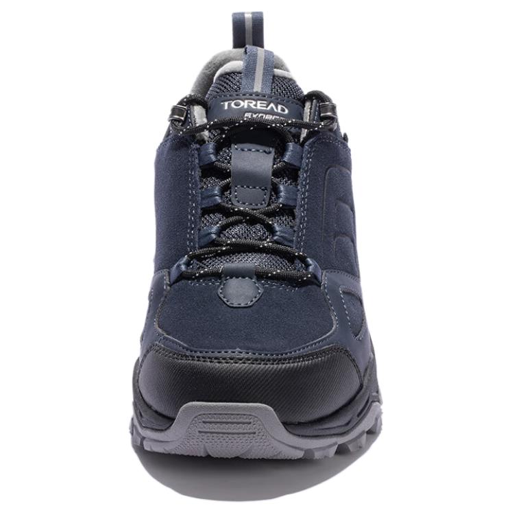 TOREAD Outdoor Sports Slip Resistant And Abrasion Resistant Coverage Low top Hiking Shoes Men’s Urban Gray Black
