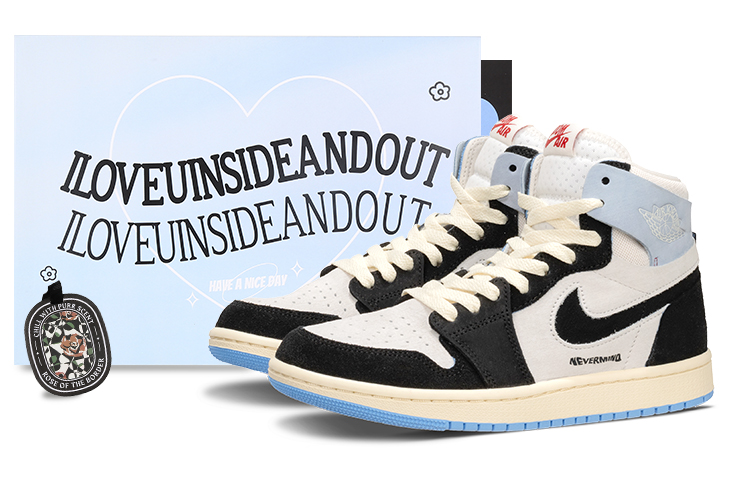 Jordan Air Jordan 1 Round Tables Knight High top Vintage Basketball Shoes Women’s Black White
