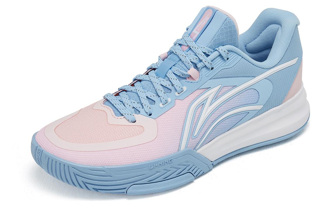 Li Ning Flash 3 Comfortable Cushioning Slip Resistant Abrasion Resistant Low top Basketball Shoes Men’s Blue Pink