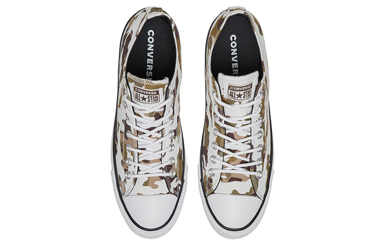Кеды Converse Chuck Taylor All Star ALLOVER CAMO LOW TOP (бело-серые) — Белый / серый — фото 4