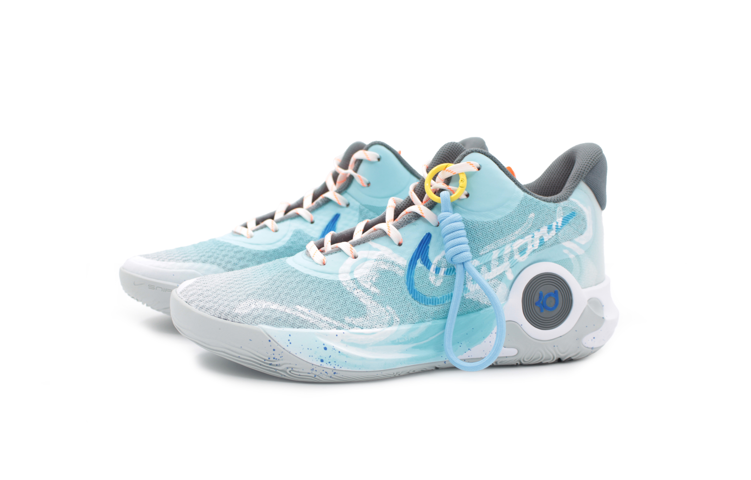 Nike KD Trey 5 IX Mesh Slip Resistant Abrasion Resistant Mid top Basketball Shoes Unisex Blue