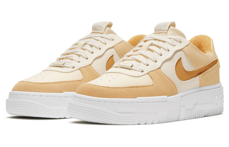 Женские кроссовки Nike Air Force 1 Pixel (желтый / белый) — Жёлтый / белый — фото 3