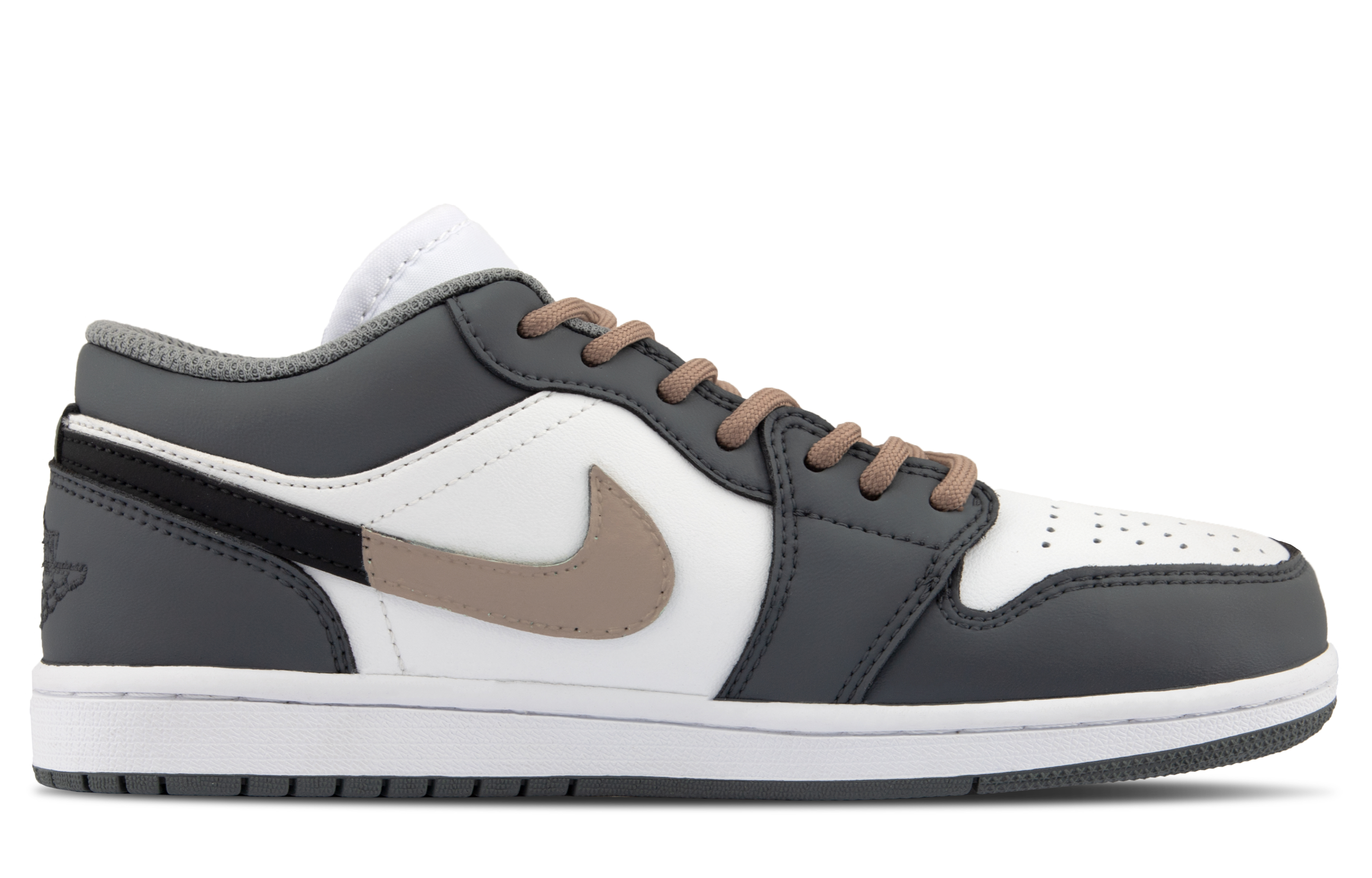 Jordan Air Jordan 1 Cushioning Low top Vintage Basketball Shoes Unisex Brown