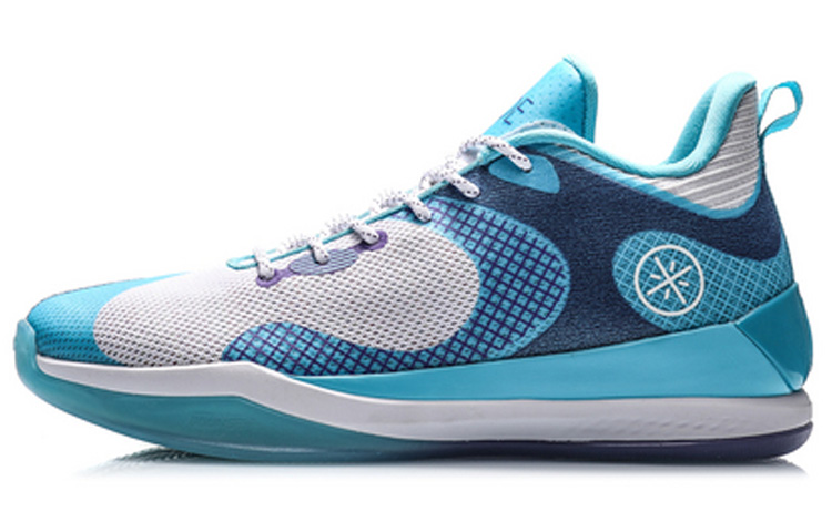 Li Ning Cushioning Rebound Low top Basketball Shoes Men’s Blue White