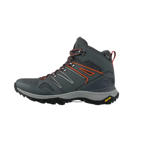 THE NORTH FACE Slip Resistant Waterproof Grip Mid top Mountaineering & Hiking Shoes Men's Gray