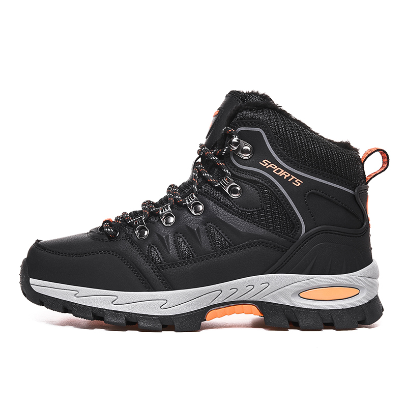 BIANSULONG Slip Resistant, Abrasion Resistant, Waterproof High top Mountaineering Shoes Unisex Black