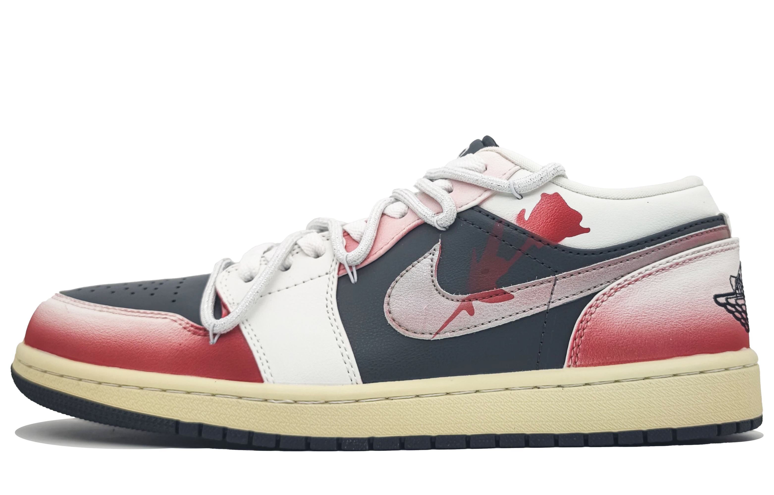 Jordan Air Jordan 1 Abrasion Resistant Breathable Abrasion Resistant Breathable Low top Vintage Basketball Shoes Unisex