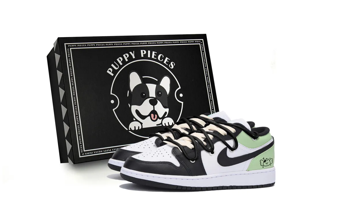 Jordan Air Jordan 1 Vintage Basketball Shoes Men's Low Top Black Green