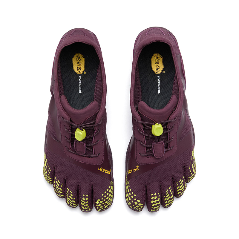 Vibram KSO EVO Training Shoes Women’s Low Top Dark Purple/Lime Green