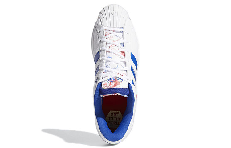 Мужские кроссовки adidas PRO Model 2G Low (бело-синие) — Белый / синий — фото 5