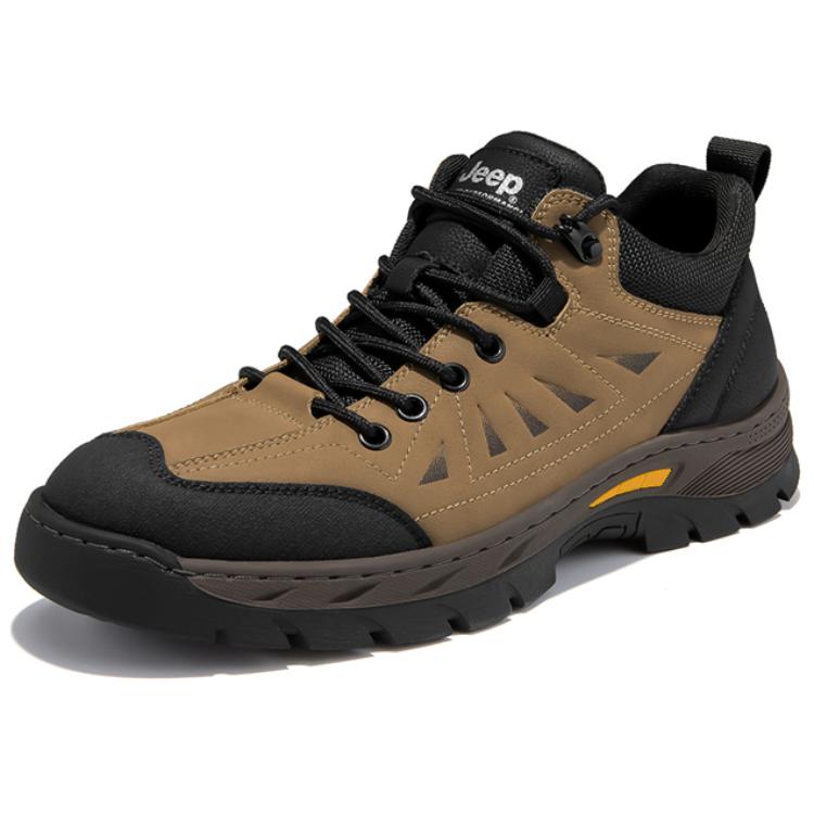 Jeep Abrasion Resistant Low top Mountaineering Shoes Men’s Earth Yellow