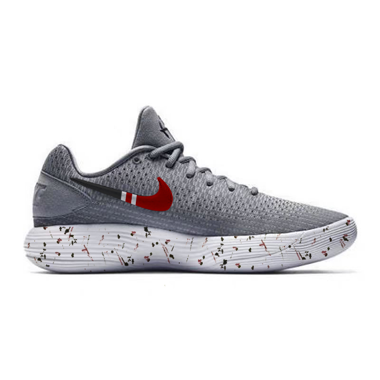 Nike Hyperdunk 2017 Cushioning Slip Resistant Abrasion Resistant Lightweight Low top Basketball Shoes Unisex Gray