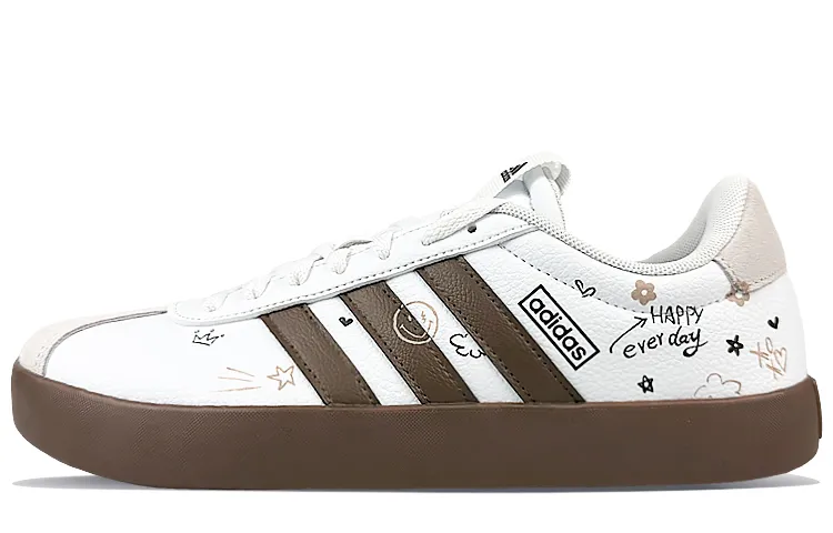 Adidas Court Low top Skateboard Shoes Unisex Brown White