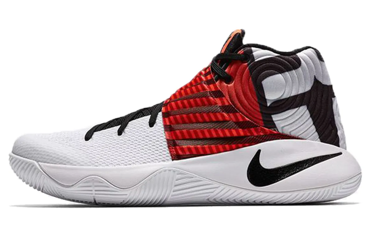Nike Kyrie 2 LMTD 'Crossover' Slip Resistant Lightweight Non slip Lightweight Mid top Basketball Shoes Men's White Red