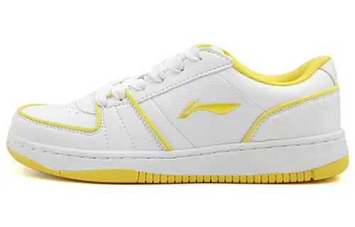 Li Ning Skateboard Shoes Women's Low Top White/Yellow