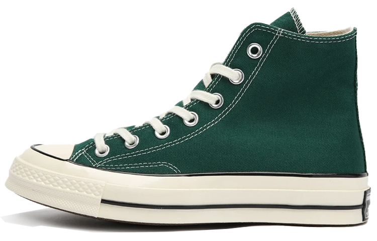 Converse 1970s chuck taylor round toe lace-up wear-resistant high-top canvas shoes men and women same style dark green