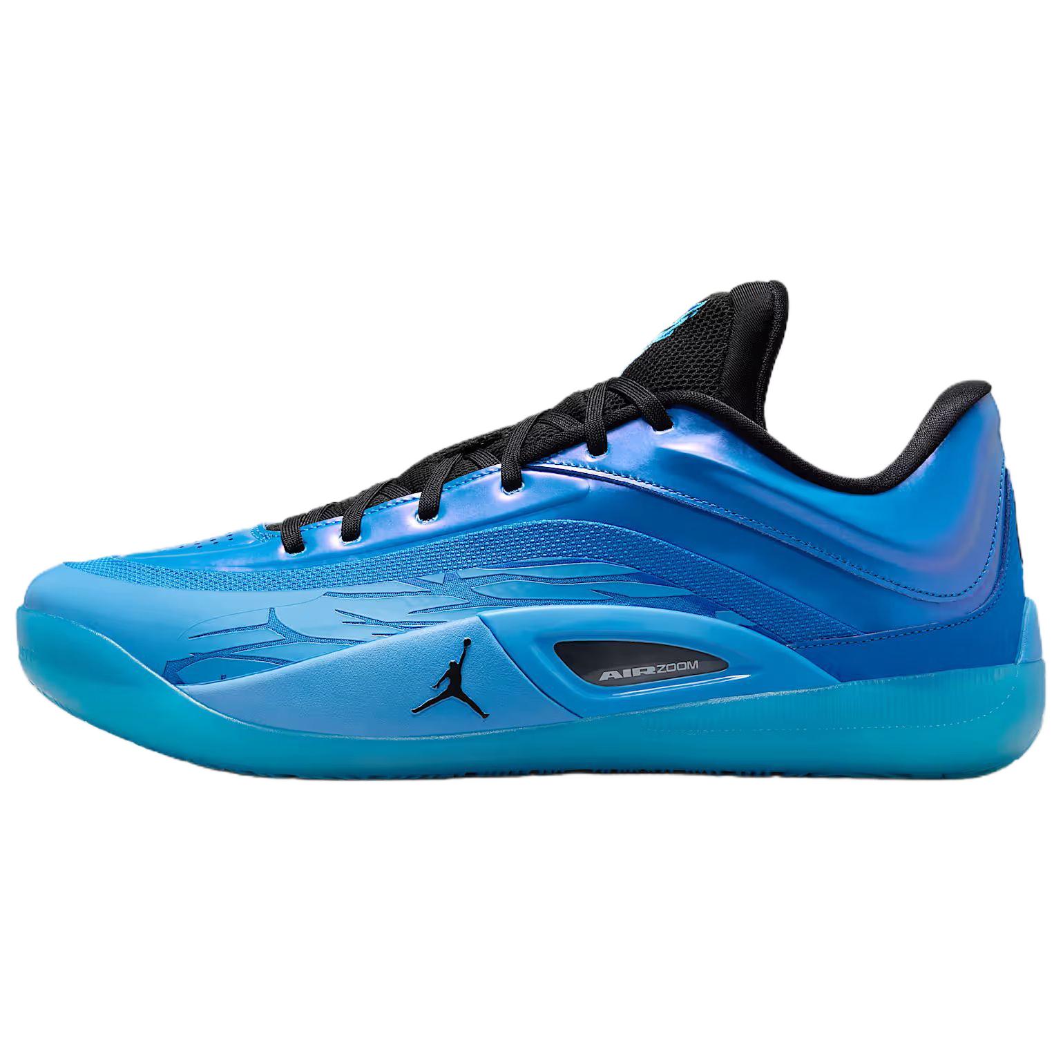 Jordan Zion 4 Abrasion Resistant Low top Basketball Shoes Unisex Blue Black