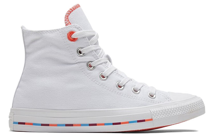 Женские кеды Converse Chuck Taylor All Star (бело-оранжевые) — Белый / оранжевый — фото 2