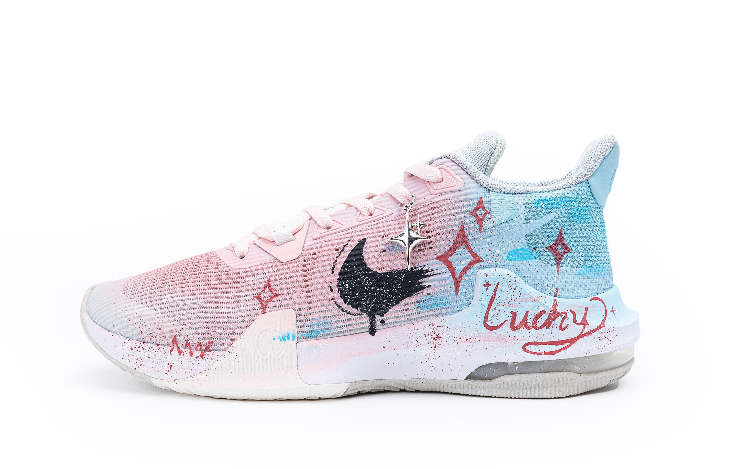 Nike Air Max Impact Neon Heartbeat Mesh Abrasion Resistant Low top Basketball Shoes Men’s Pink Blue