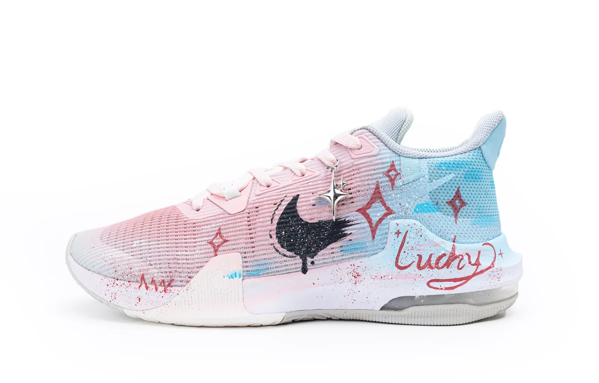 Nike Air Max Impact Neon Heartbeat Mesh Abrasion Resistant Low top Basketball Shoes Men's Pink Blue
