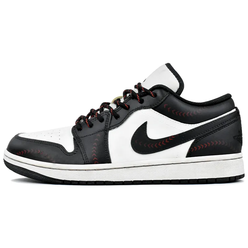 Jordan Air Jordan 1 Wear resistant And Lightweight Low top Vintage Basketball Shoes Men's Black White