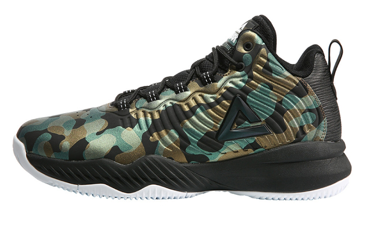 PEAK Abrasion Resistant Mid top Performance Basketball Shoes Men’s Green