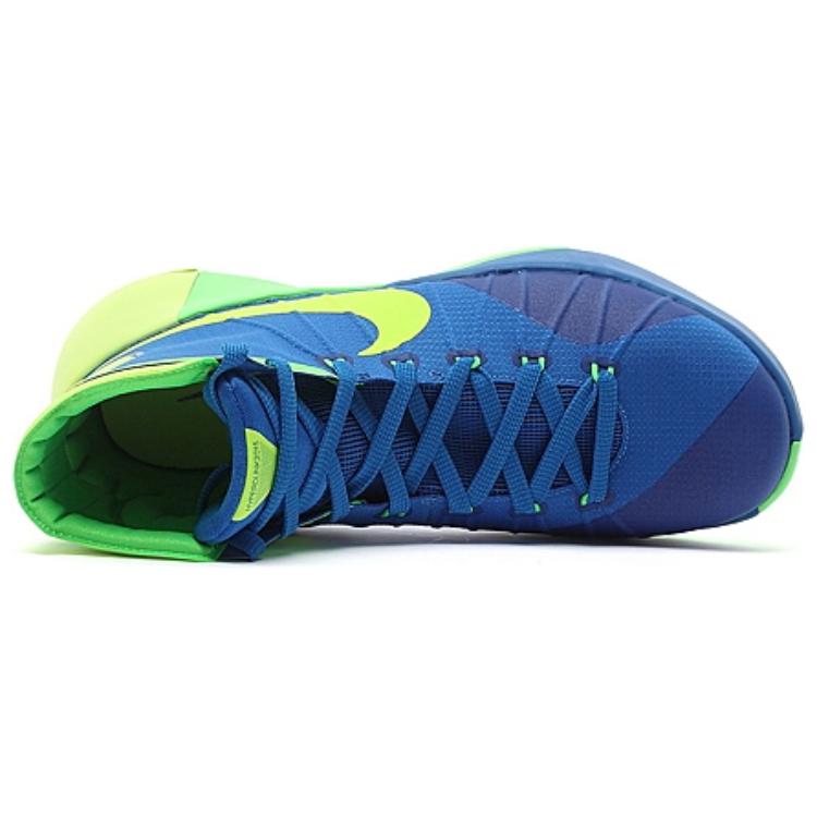 Nike Hyperdunk 2015 Cushioning Slip Resistant Cushioning Slip Resistant High top Basketball Shoes Unisex Blue Green