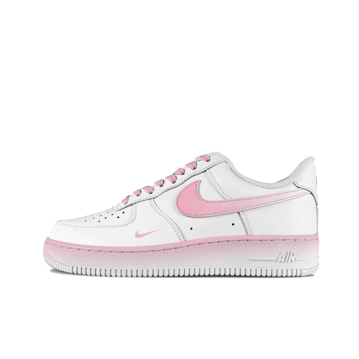 Nike Air Force 1 Cloud Slip Resistant Abrasion Resistant Low top Skateboard Shoes Unisex White Pink