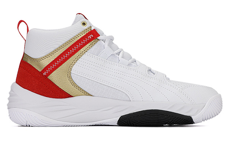 PUMA Unisex Rebound Future Evo Mid Top Black/White/Red