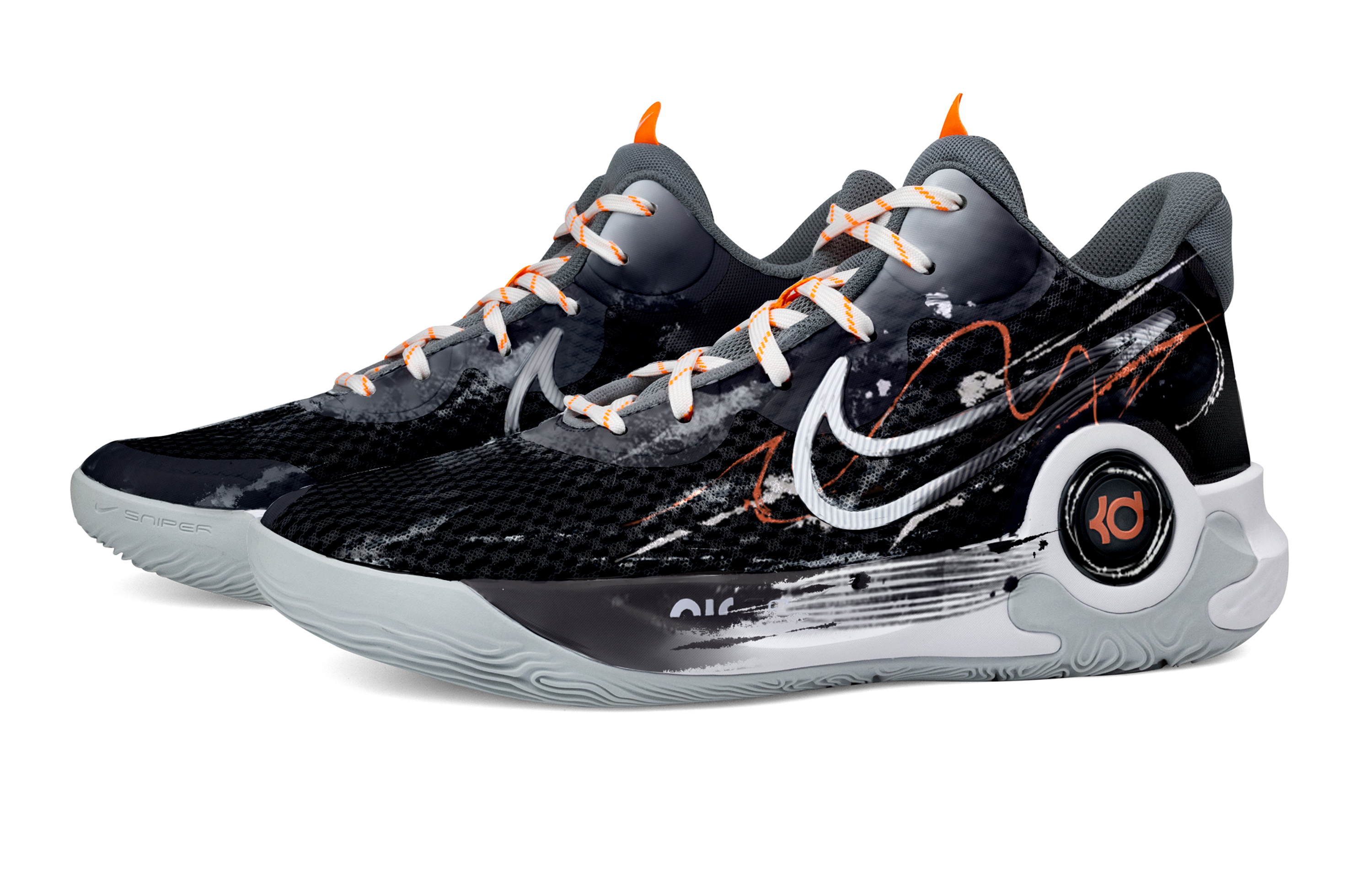 Nike KD Trey 5 IX Basketball Shoes Unisex Mid Top Black/White/Gray