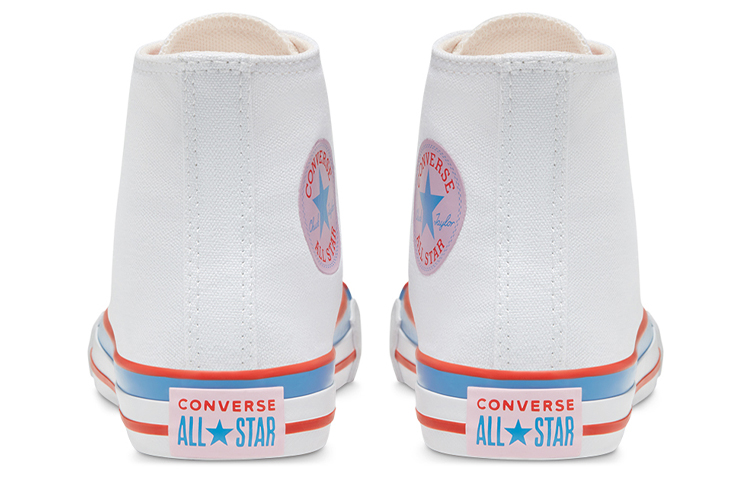 Женские кеды Converse Chuck Taylor All Star Hi (бело-оранжевые) — фото 5