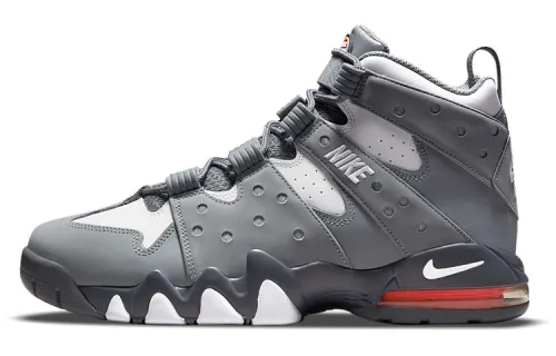 Nike Air Max 2 CB 94 Cool Gray Charles Barkley fabric synthetic leather trendy sports high top retro basketball shoes men's cool gray