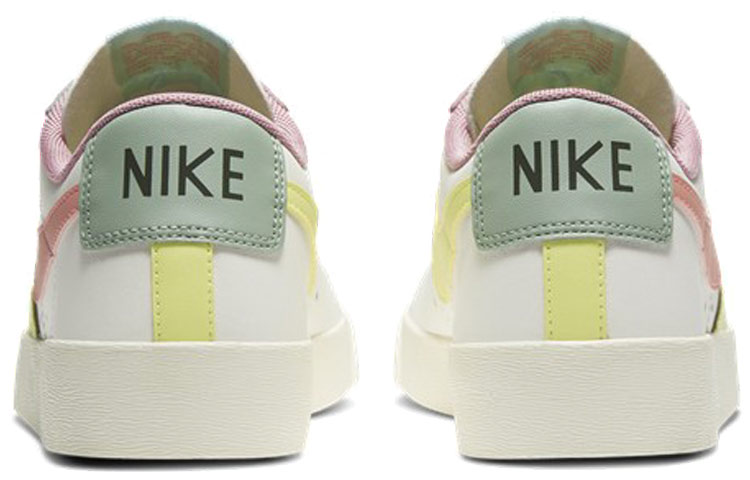 Женские кеды Nike Blazer LE (бело-розово-желтые) — 帆白/椰奶色/狂喜深红 — фото 5