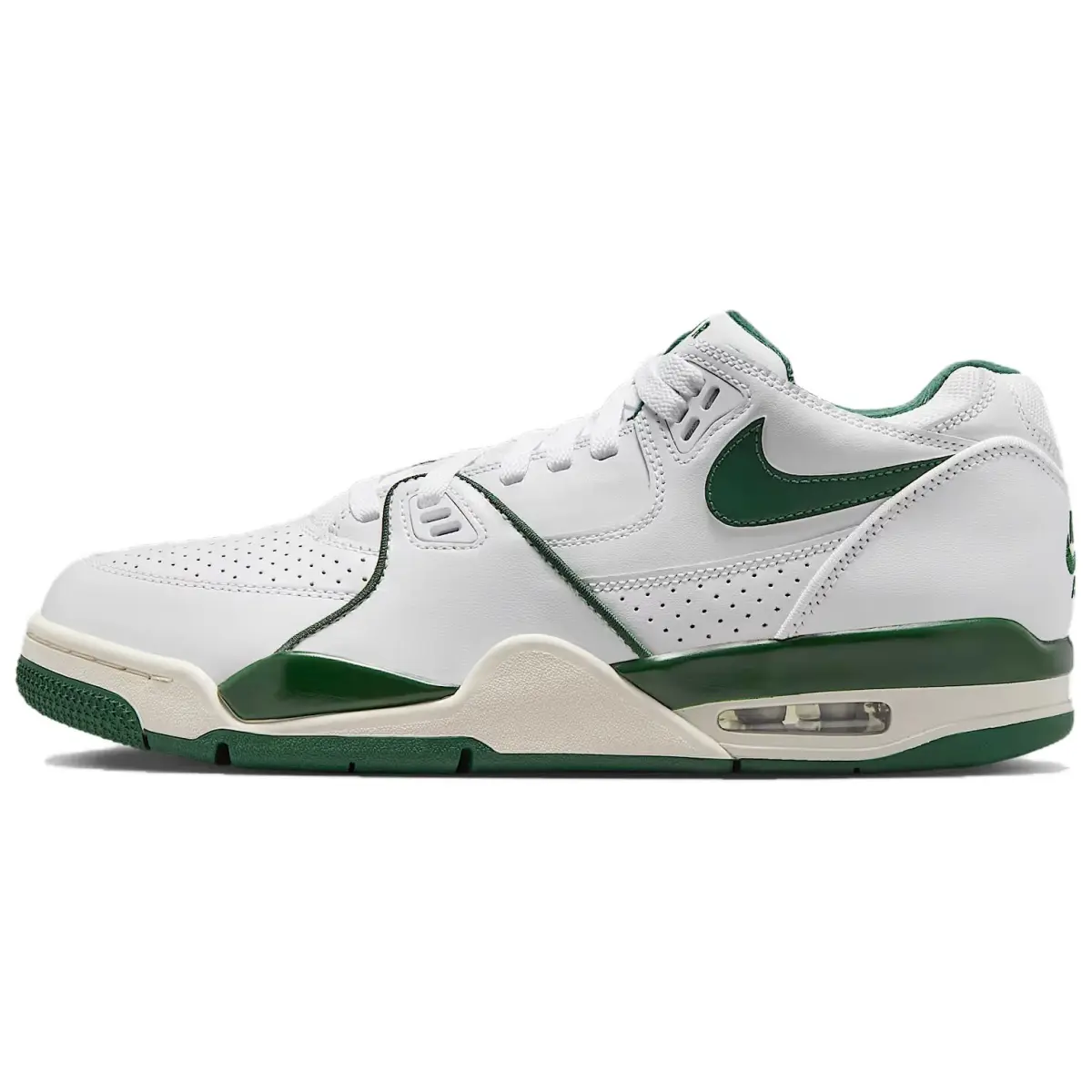 Nike Air Flight 89 Abrasion Resistant Low top Basketball Shoes Men's White Green