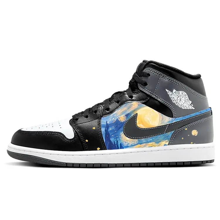 Jordan Air Jordan 1 Cushioning Slip Resistant Abrasion Resistant High top Vintage Basketball Shoes Unisex