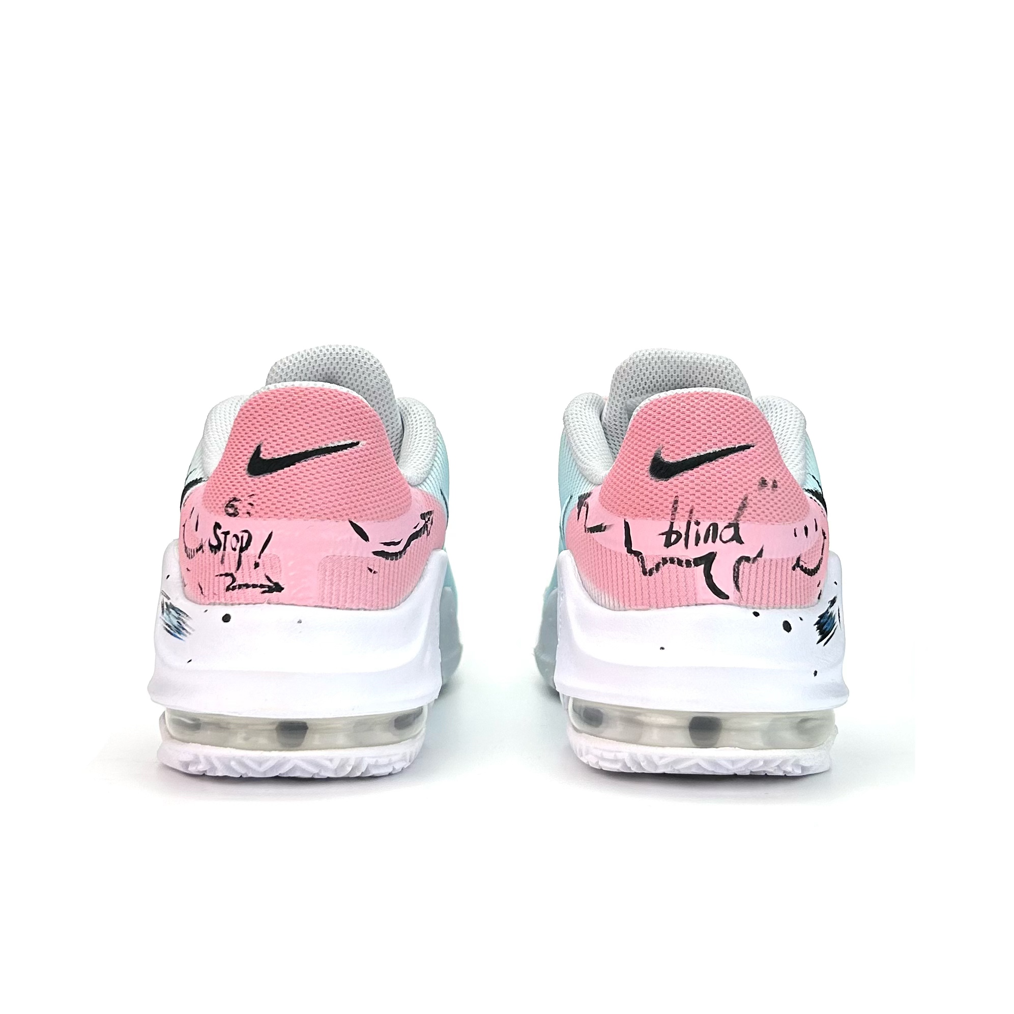 Nike Air Max Impact 4 Basketball Shoes Unisex Mid Top White/Pink/Blue