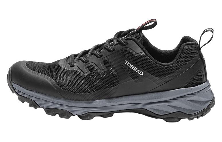 TOREAD Abrasion Resistant, Breathable, Lightweight Low top Hiking Shoes Men’s Black Gray