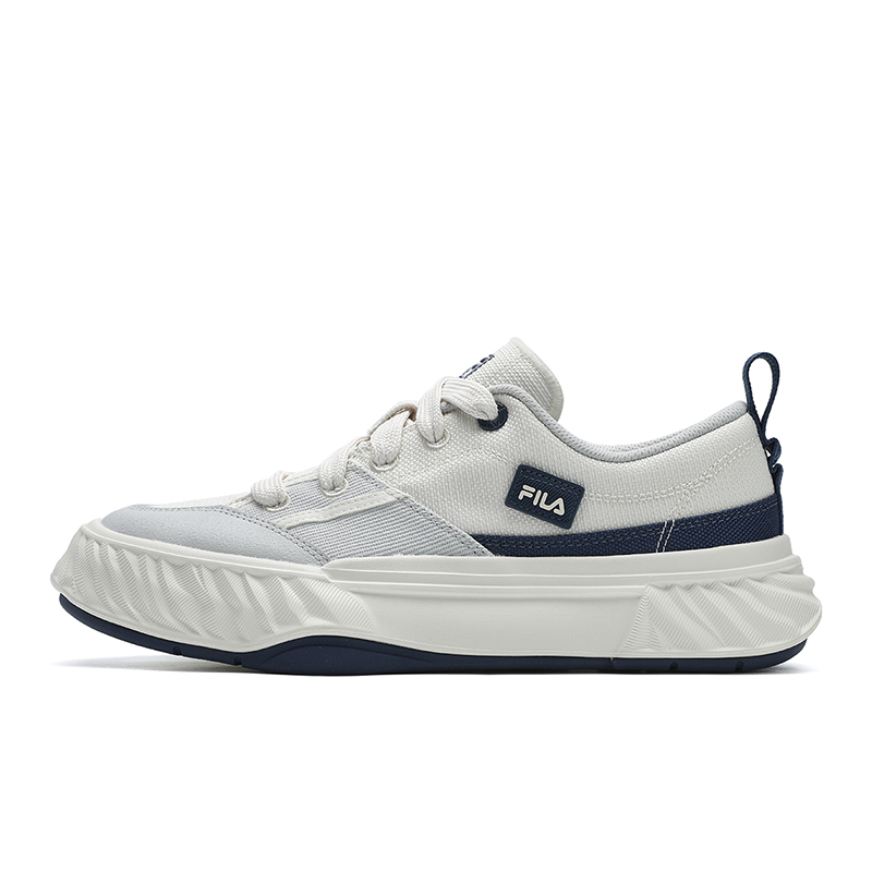 FILA Fosso Chuanxing Shoes Low top Canvas Shoes Men's White Gray