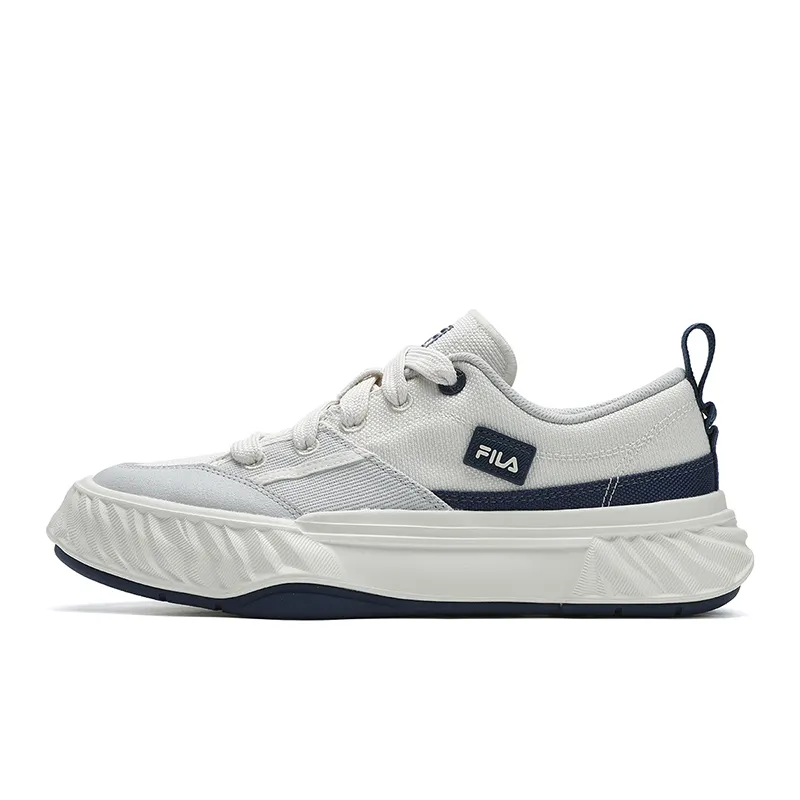 FILA Fosso Chuanxing Shoes Low top Canvas Shoes Men's White Gray