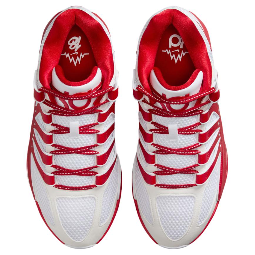 Nike KD 18 Abrasion Resistant Abrasion Resistant Low top Basketball Shoes Unisex White Red