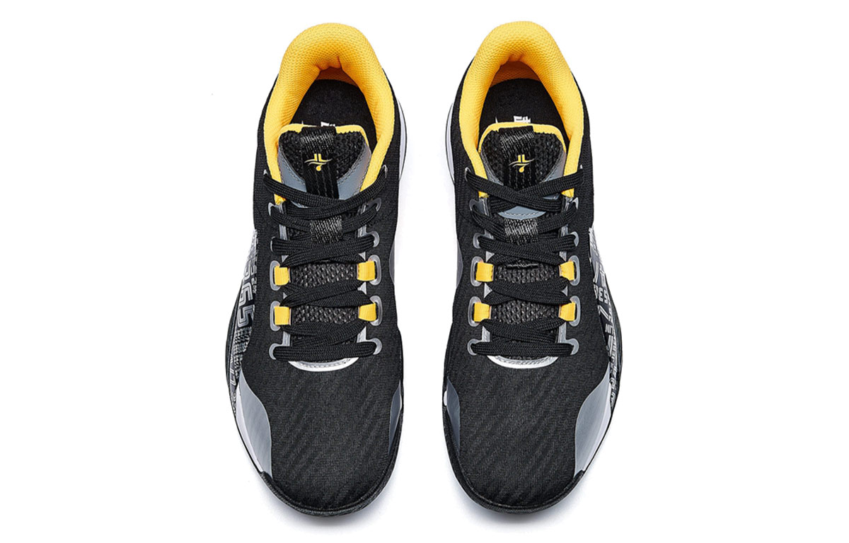 XTEP Lin Generation Textile, Synthetic Leather Abrasion Resistant Cushioning, Impact Resistant Low top Basketball Shoes
