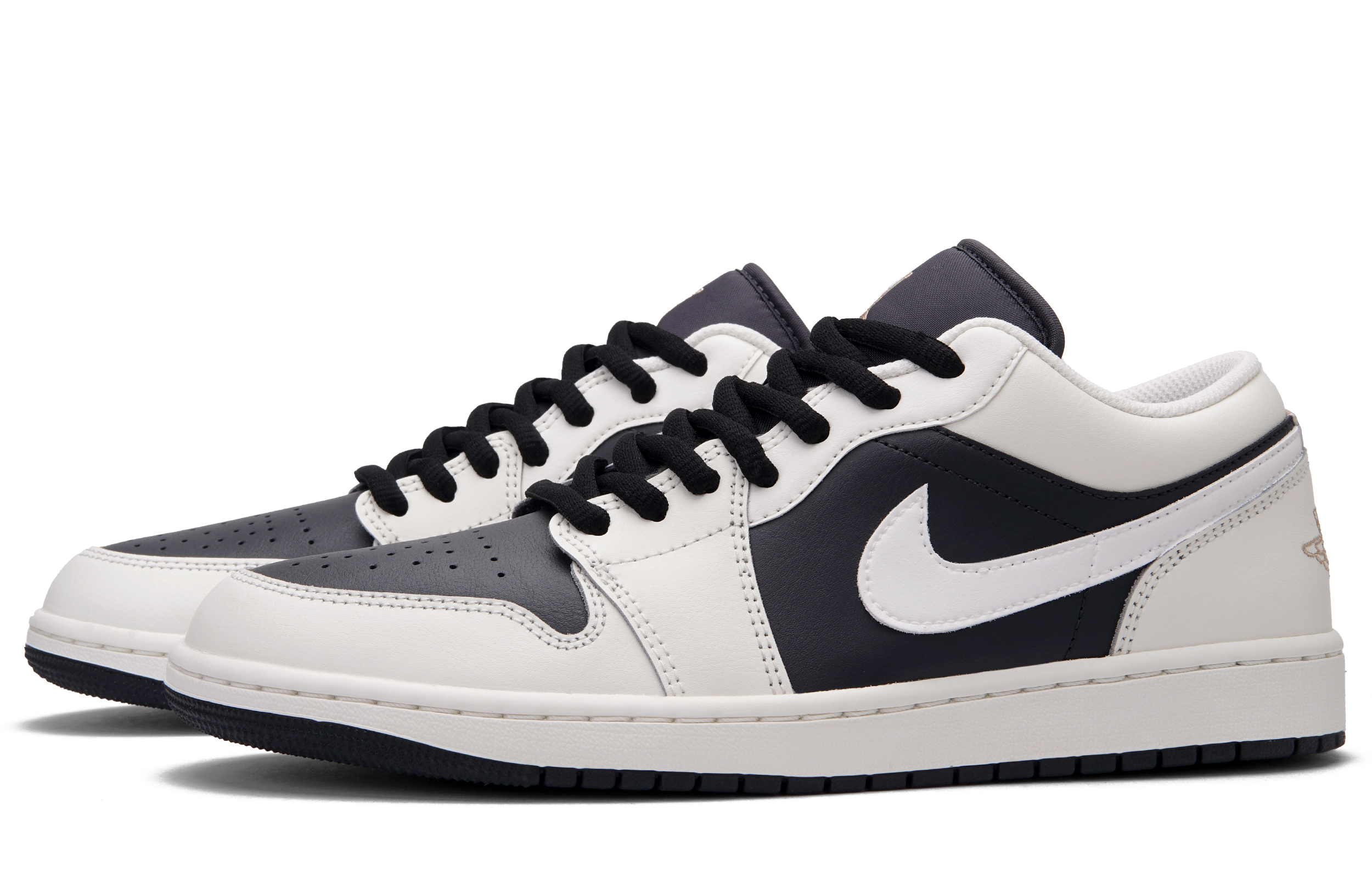 Jordan Air Jordan 1 Abrasion Resistant Abrasion Resistant Low top Vintage Basketball Shoes Unisex Black Gray