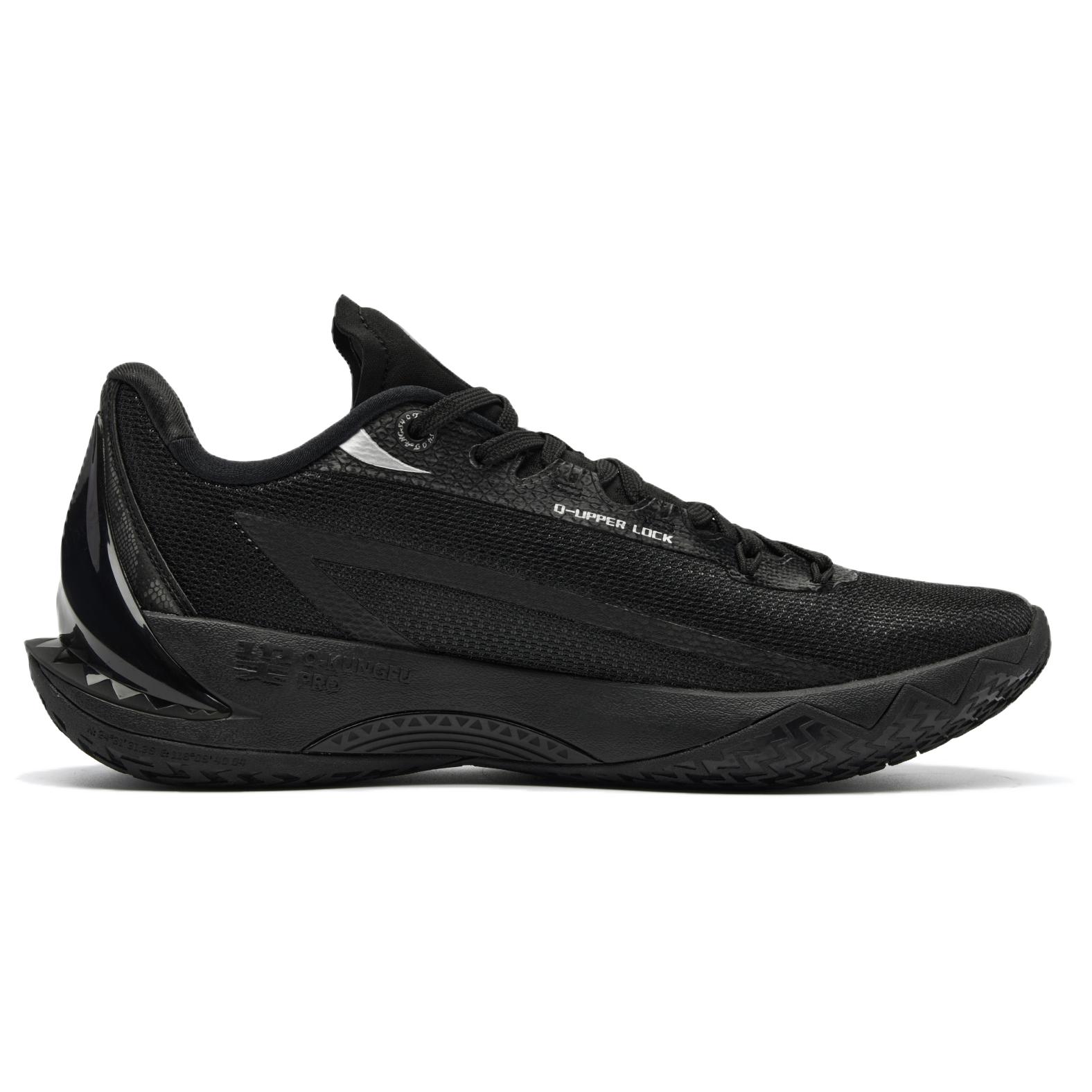 QIAODAN Poisonous Fangs 3V3 Cushioning Slip Resistant Abrasion Resistant Low top Basketball Shoes Men’s Black Silver