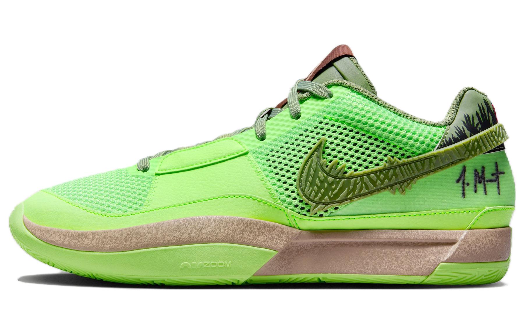 Nike Ja 1 Morant Generation Morant 1 Generation Green Hornet Halloween Trendy and Comfortable Sports Low-top Basketball Shoes Unisex Green Foreign Version