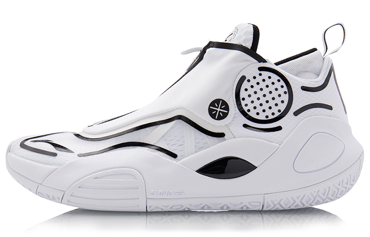 LiNing Li Ning City 8 V2 shock-absorbing, non-slip, wear-resistant, breathable, wrapped, supportive, balanced and lightweight, mid-top basketball shoes, men's white