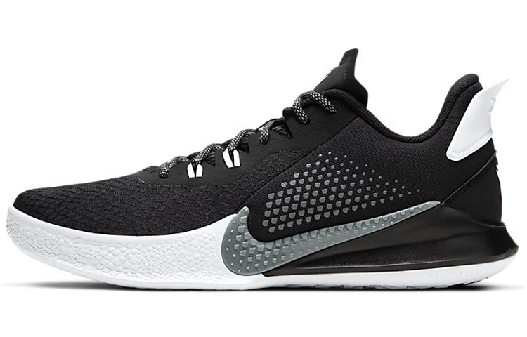 Кроссовки Nike Mamba Fury (черно-бело-серые)