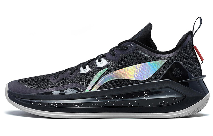 Li Ning Liren 3 V2 Obsidian Cushioning Low top Basketball Shoes Men's Night Black