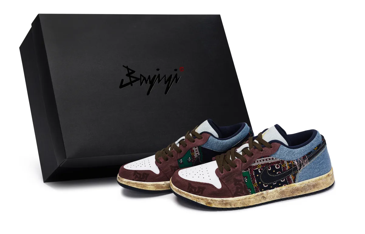 Jordan Air Jordan 1 811 Manufacturing, Faded Road, Special Shoe Box Abrasion Resistant Abrasion Resistant Low top