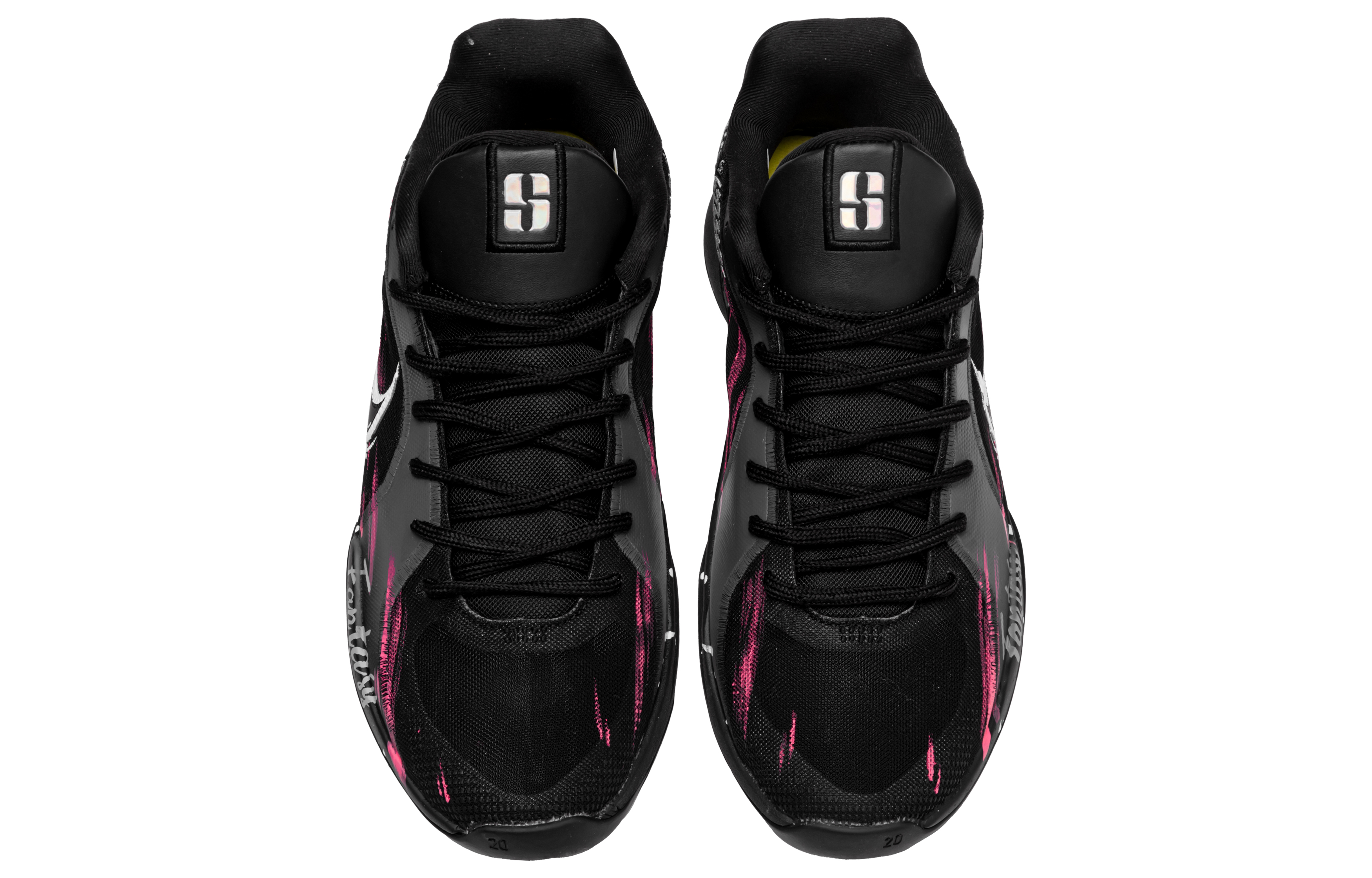 Nike Sabrina 2 Spiderweb Phantom Fabric Abrasion Resistant Low top Basketball Shoes Unisex Black Pink